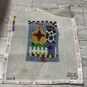 I love needlepoint by Shelly rooster farm house hand painted